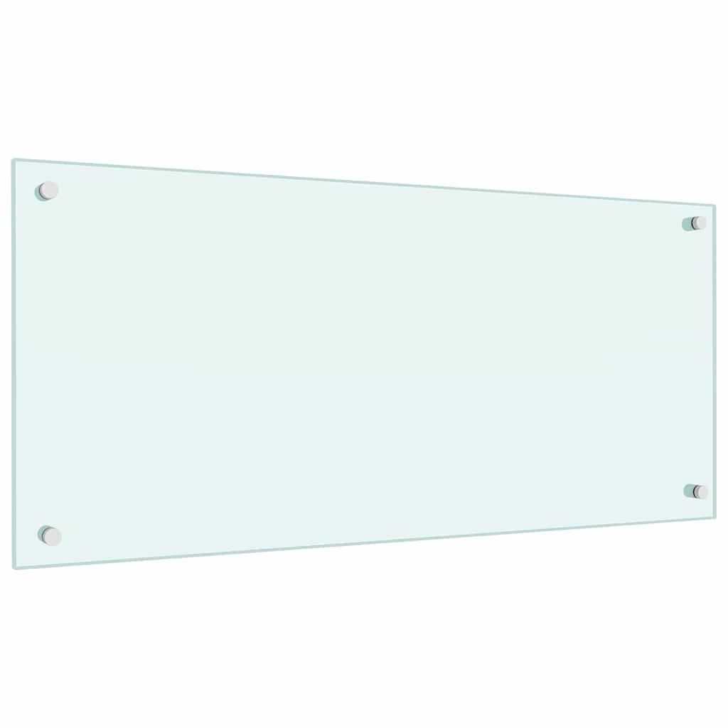 Vidaxxl crédence de cuisine 2 pcs blanc 90 x 40 cm verre trempé