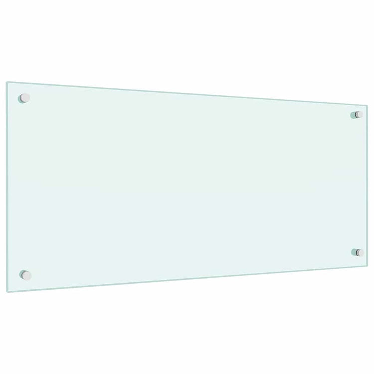 Vidaxxl crédence de cuisine 2 pcs blanc 90 x 40 cm verre trempé