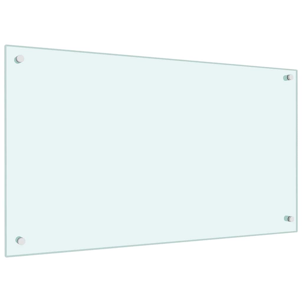 Vidaxxl crédence de cuisine 2 pcs blanc 90 x 50 cm verre trempé