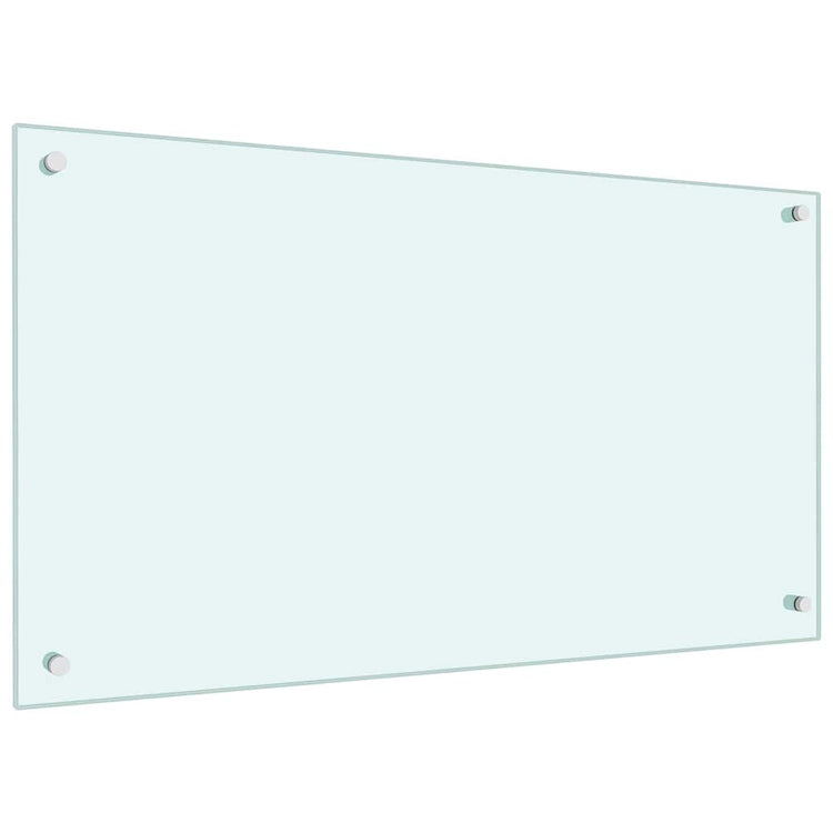 Vidaxxl crédence de cuisine 2 pcs blanc 90 x 50 cm verre trempé
