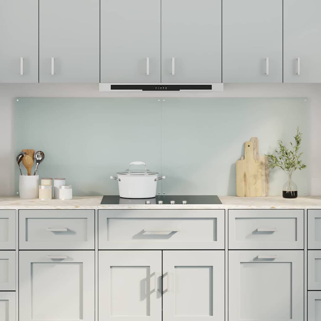 Vidaxxl crédence de cuisine 2 pcs blanc 90 x 60 cm verre trempé
