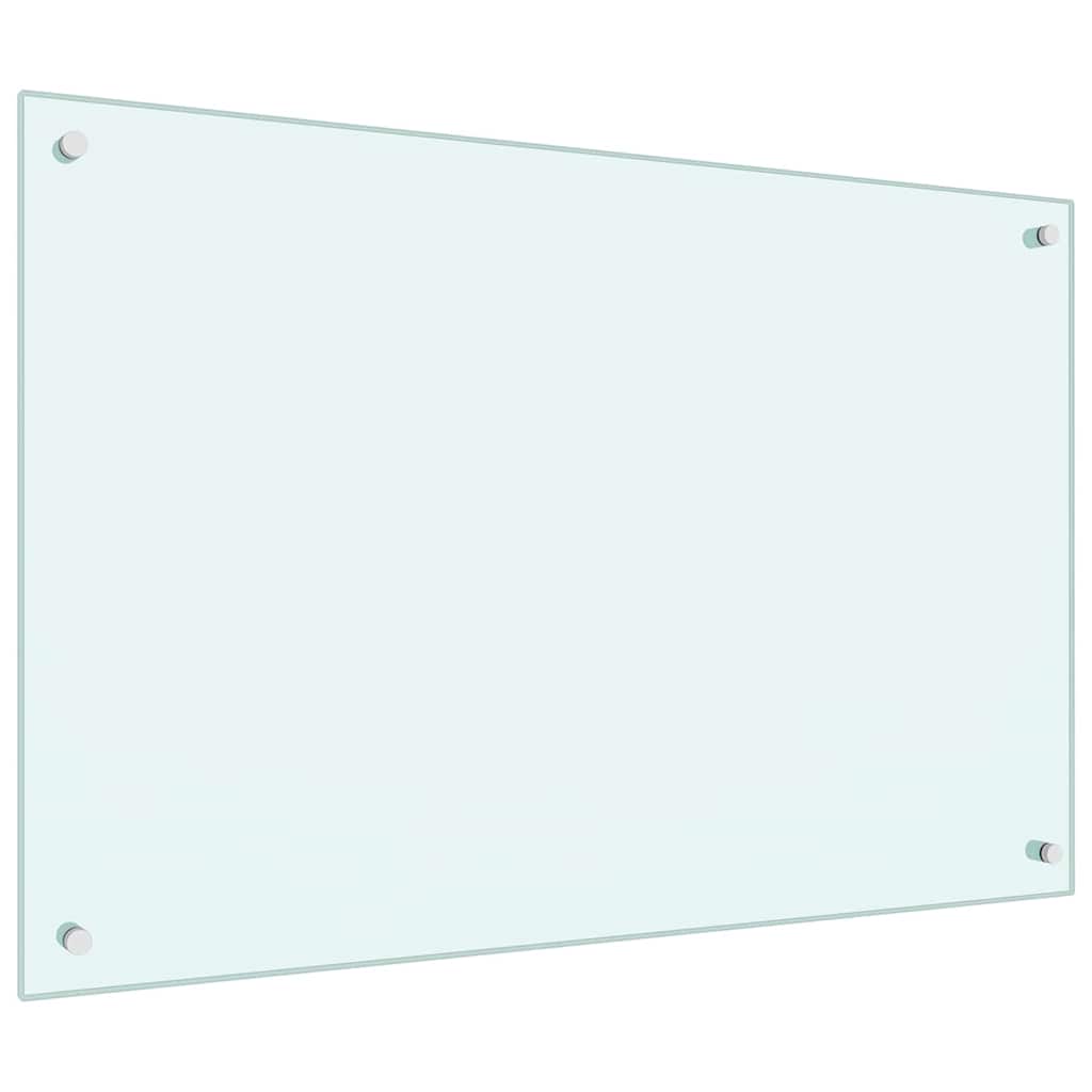 Vidaxxl crédence de cuisine 2 pcs blanc 90 x 60 cm verre trempé