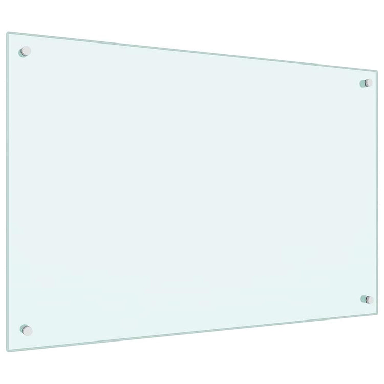 Vidaxxl crédence de cuisine 2 pcs blanc 90 x 60 cm verre trempé