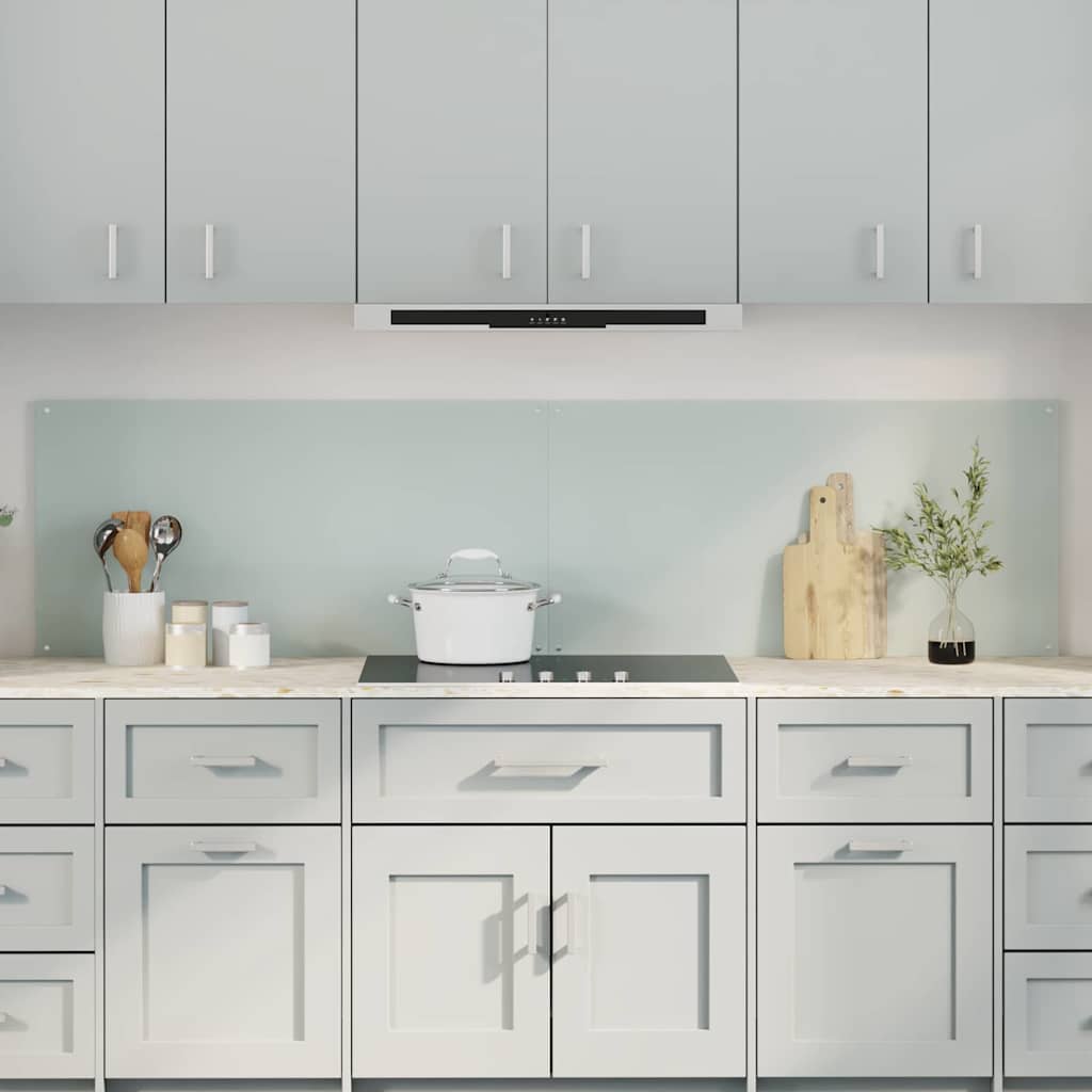 Vidaxxl crédence de cuisine 2 pcs blanc 100 x 50 cm verre trempé