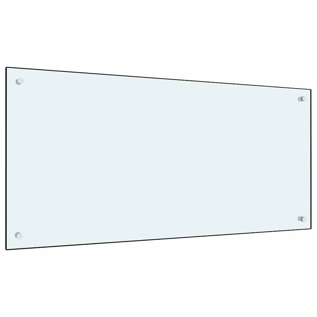 Vidaxxl crédence de cuisine 2 pcs blanc 100 x 50 cm verre trempé