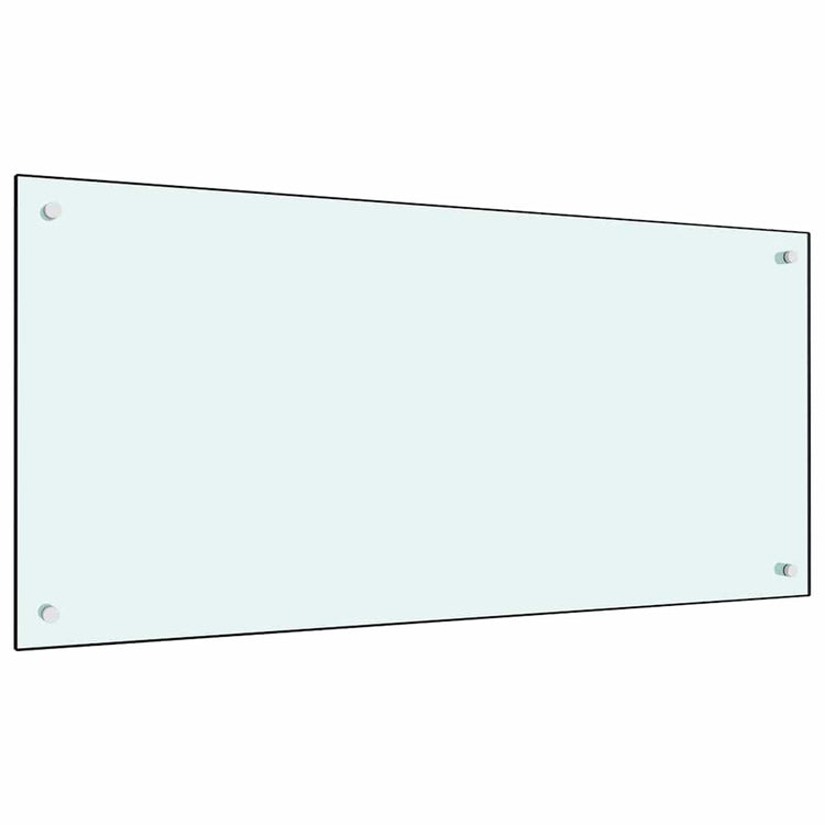 Vidaxxl crédence de cuisine 2 pcs blanc 100 x 50 cm verre trempé