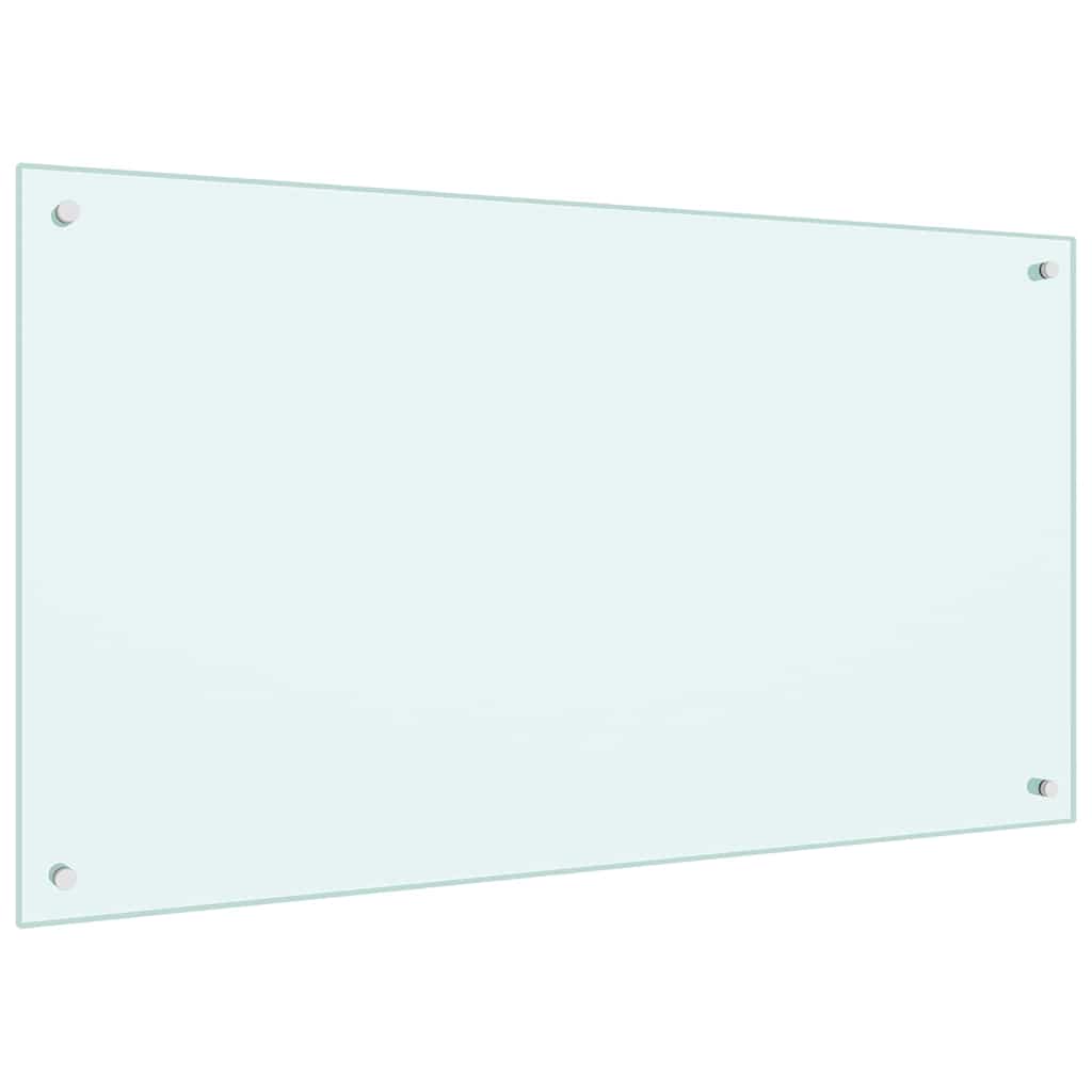VidaXL crédence de cuisine 2 pcs blanc 100 x 60 cm verre trempé