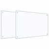 Vidaxxl crédence de cuisine 2 pcs transparent 90 x 60 cm verre trempé