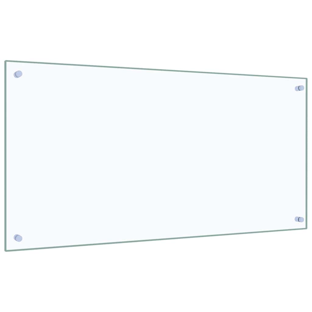 Vidaxxl crédence de cuisine 2 pcs transparent 100 x 50 cm verre trempé