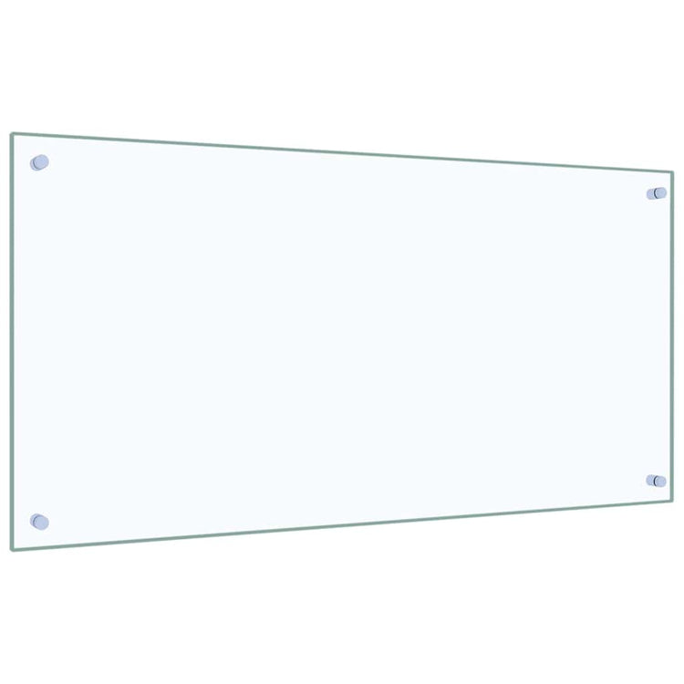 Vidaxxl crédence de cuisine 2 pcs transparent 100 x 50 cm verre trempé