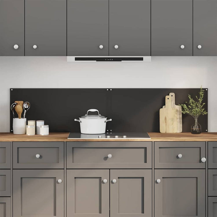 Vidaxxl crédence de cuisine 2 pcs noir 90 x 40 cm verre trempé