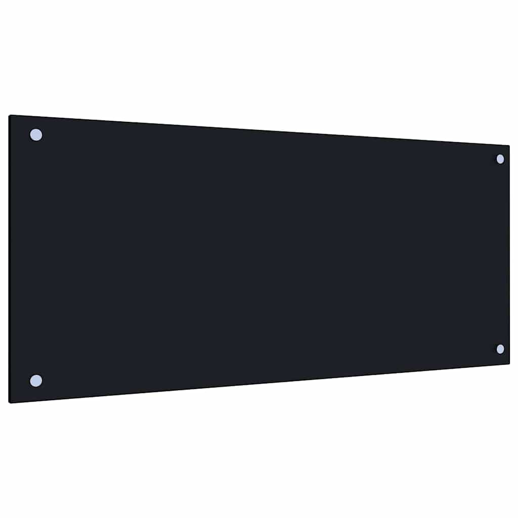 Vidaxxl crédence de cuisine 2 pcs noir 90 x 40 cm verre trempé