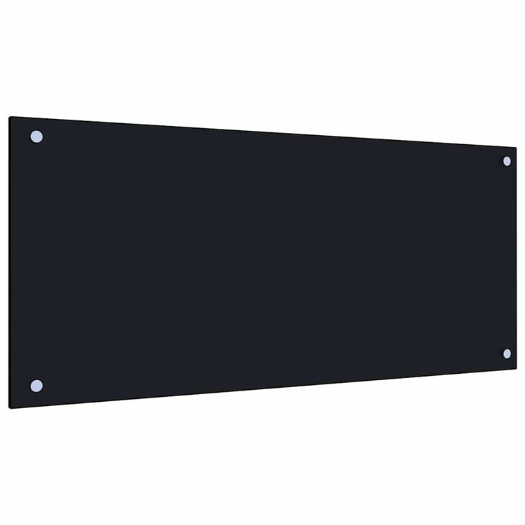 Vidaxxl crédence de cuisine 2 pcs noir 90 x 40 cm verre trempé