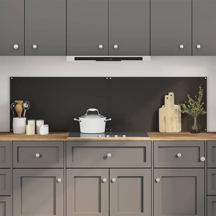 Vidaxxl crédence de cuisine 2 pcs noir 90 x 50 cm verre trempé