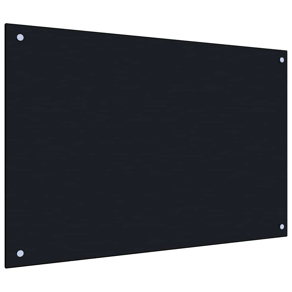 Vidaxxl crédence de cuisine 2 pcs noir 90 x 50 cm verre trempé
