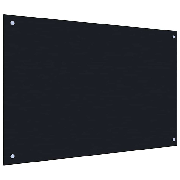 Vidaxxl crédence de cuisine 2 pcs noir 90 x 50 cm verre trempé