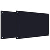 Vidaxxl crédence de cuisine 2 pcs noir 90 x 60 cm verre trempé