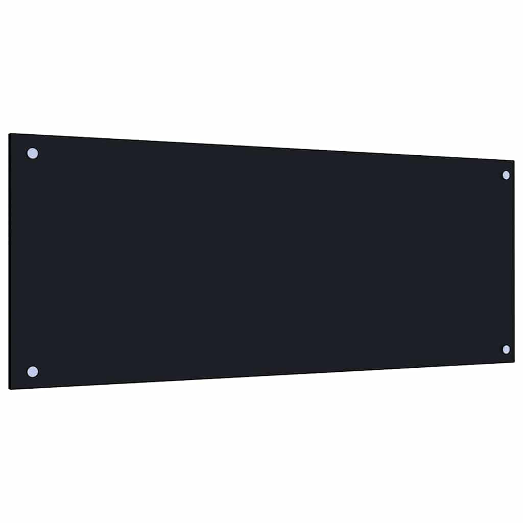 Vidaxxl crédence de cuisine 2 pcs noir 100 x 40 cm verre trempé