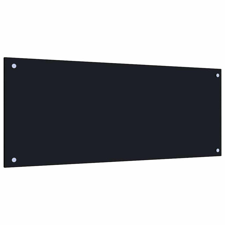 Vidaxxl crédence de cuisine 2 pcs noir 100 x 40 cm verre trempé