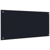 Vidaxxl crédence de cuisine 2 pcs noir 100 x 50 cm verre trempé