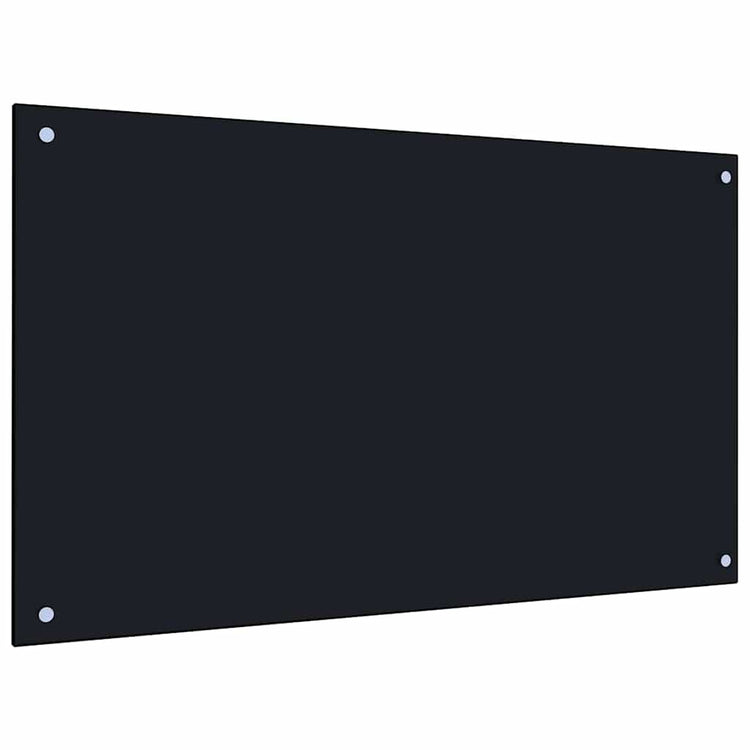 Vidaxxl crédence de cuisine 2 pcs noir 100 x 60 cm verre trempé