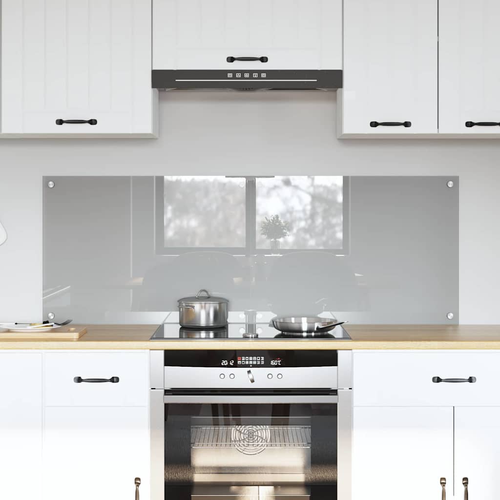 Vidaxxl crédence de cuisine 2 pcs gris clair 70 x 50 cm verre trempé