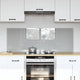 Vidaxxl crédence de cuisine 2 pcs gris clair 70 x 50 cm verre trempé