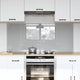 Vidaxxl crédence de cuisine 2 pcs gris clair 70 x 60 cm verre trempé