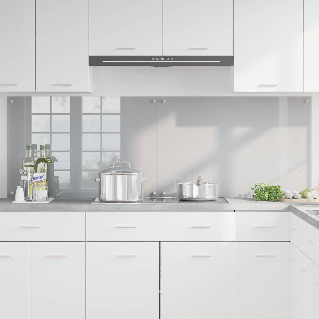 Vidaxxl crédence de cuisine 2 pcs gris clair 90 x 60 cm verre trempé