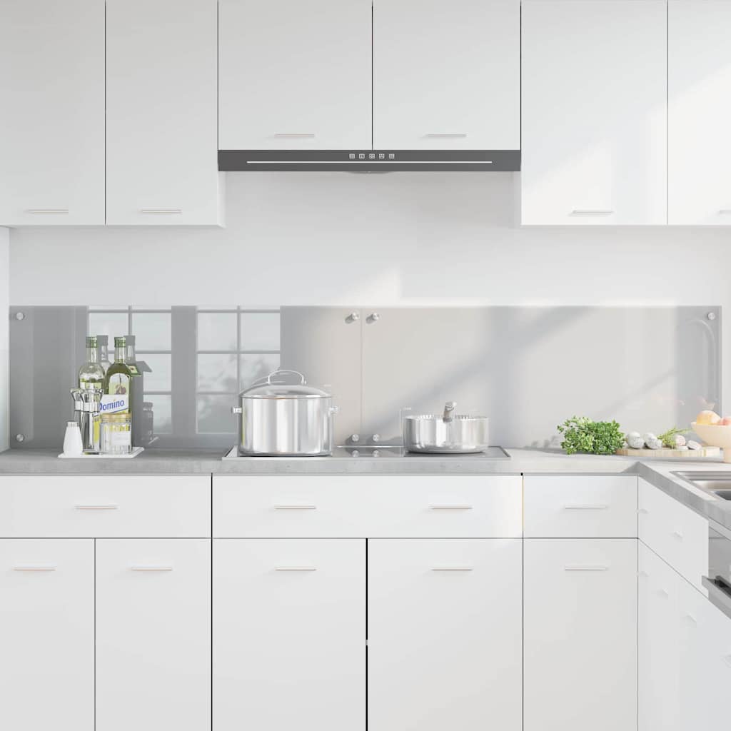 Vidaxxl crédence de cuisine 2 pcs gris clair 100 x 40 cm verre trempé