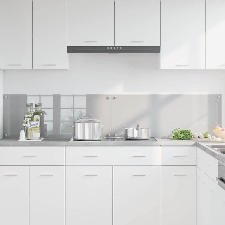 Vidaxxl crédence de cuisine 2 pcs gris clair 100 x 40 cm verre trempé