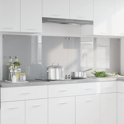 Vidaxxl crédence de cuisine 2 pcs gris clair 100 x 60 cm verre trempé