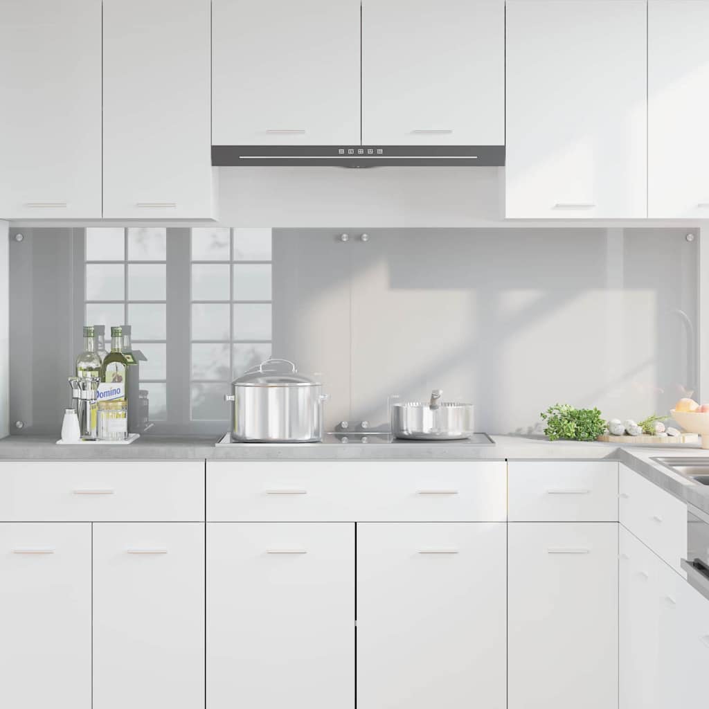 Vidaxxl crédence de cuisine 2 pcs gris clair 100 x 60 cm verre trempé