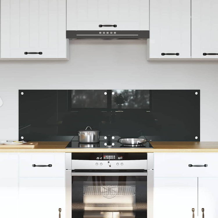 Vidaxxl crédence de cuisine 2 pcs gris foncé 70 x 40 cm verre trempé
