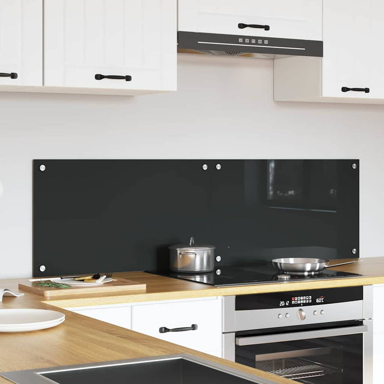 Vidaxxl crédence de cuisine 2 pcs gris foncé 70 x 40 cm verre trempé
