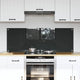 Vidaxxl crédence de cuisine 2 pcs gris foncé 70 x 50 cm verre trempé