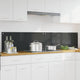 Vidaxxl crédence de cuisine 2 pcs gris foncé 100 x 40 cm verre trempé