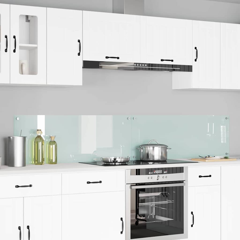 Vidaxxl crédence de cuisine 2 pcs blanc 110 x 40 cm verre trempé