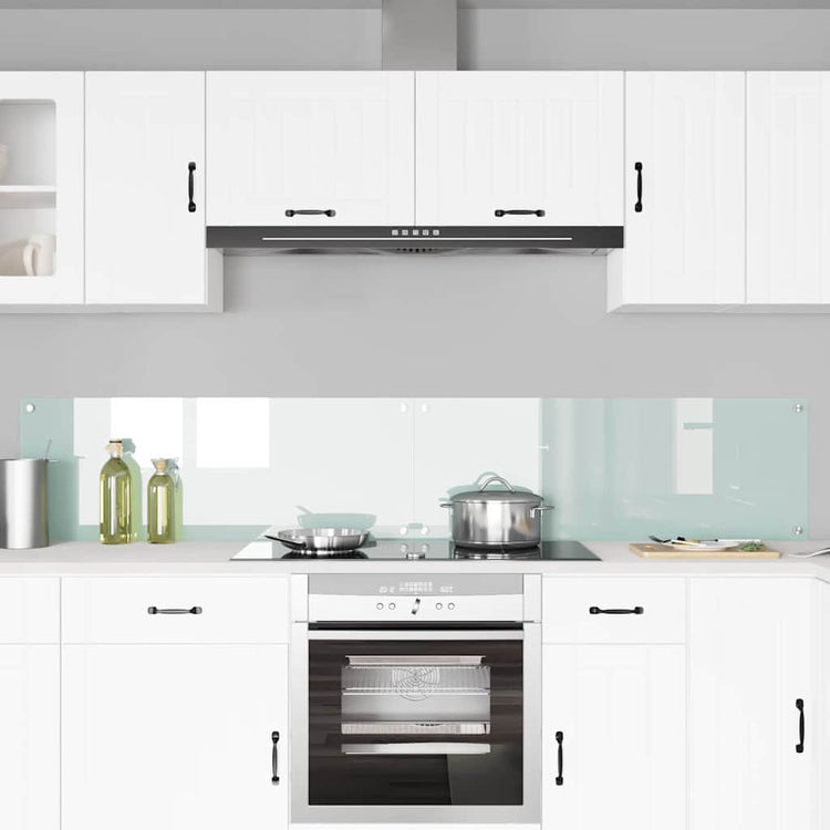 Vidaxxl crédence de cuisine 2 pcs blanc 110 x 40 cm verre trempé