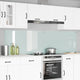 Vidaxxl crédence de cuisine 2 pcs blanc 110 x 60 cm verre trempé