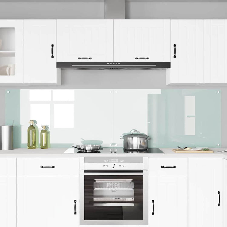 Vidaxxl crédence de cuisine 2 pcs blanc 110 x 60 cm verre trempé