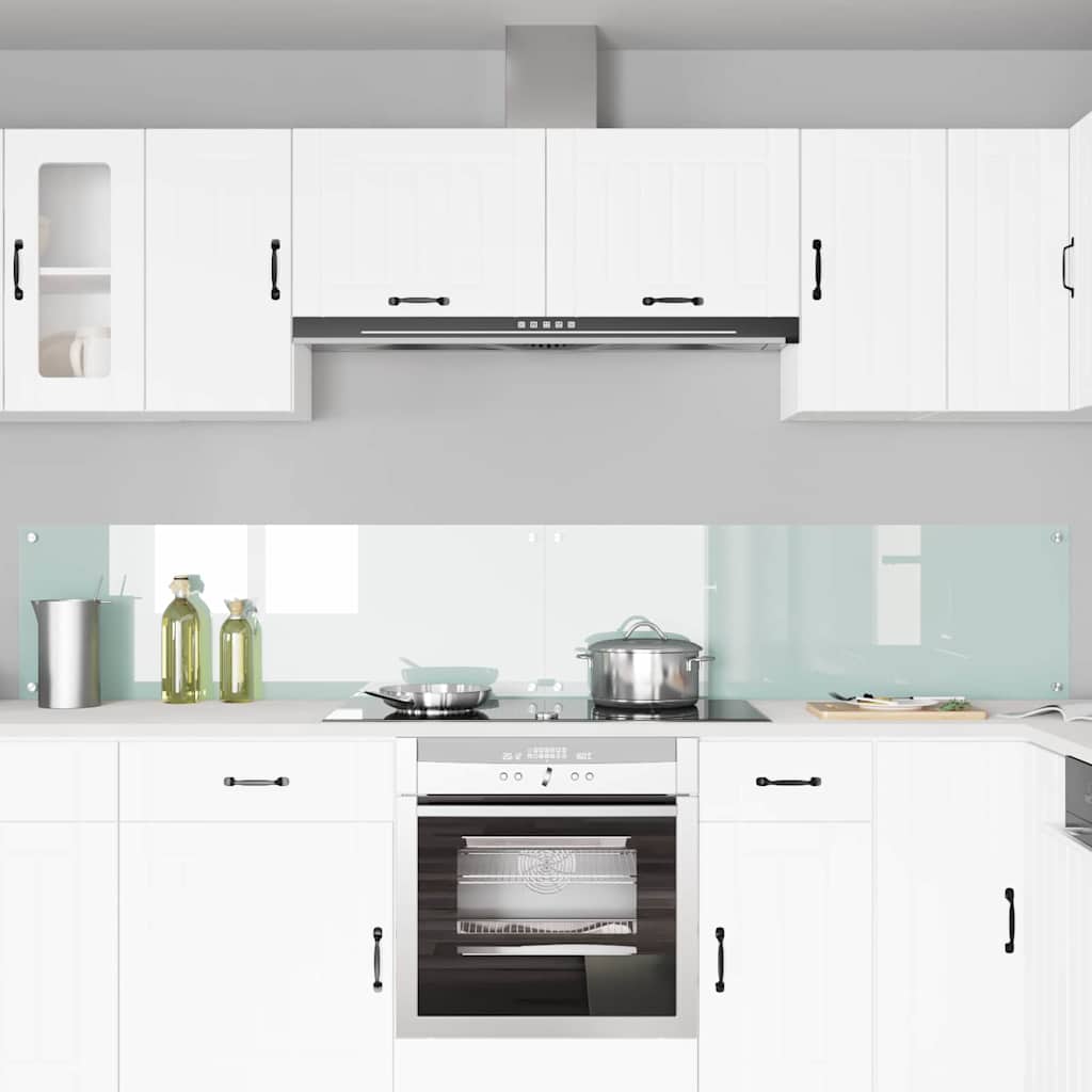 VidaXL crédence de cuisine 2 pcs blanc 120 x 40 cm verre trempé