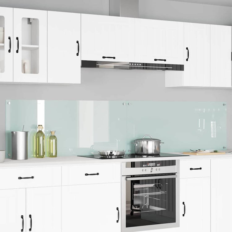 VidaXL crédence de cuisine 2 pcs blanc 120 x 50 cm verre trempé