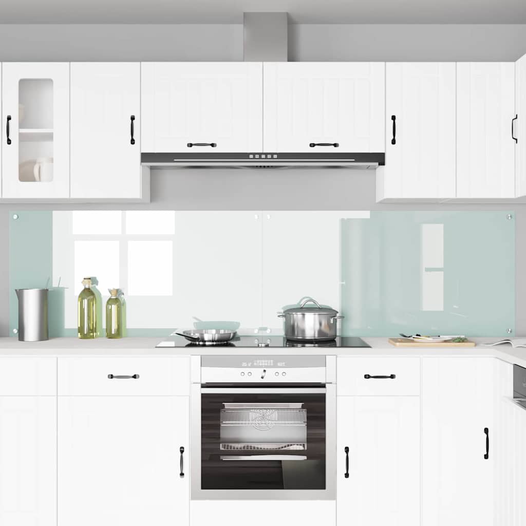 Vidaxxl crédence de cuisine 2 pcs blanc 120 x 60 cm verre trempé