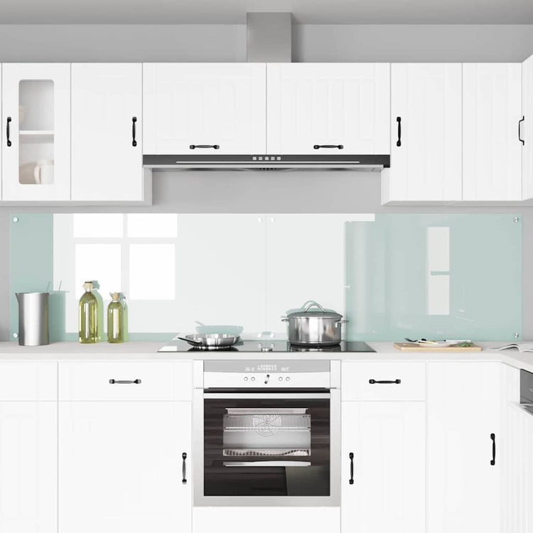 Vidaxxl crédence de cuisine 2 pcs blanc 120 x 60 cm verre trempé