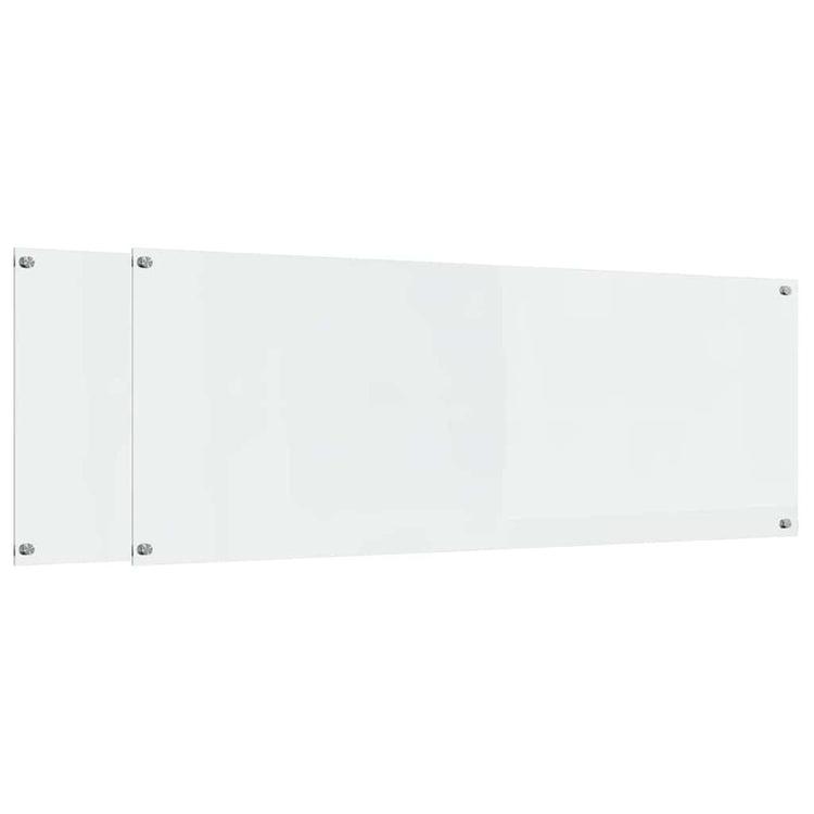 Vidaxxl crédence de cuisine 2 pcs transparent 110 x 40 cm verre trempé
