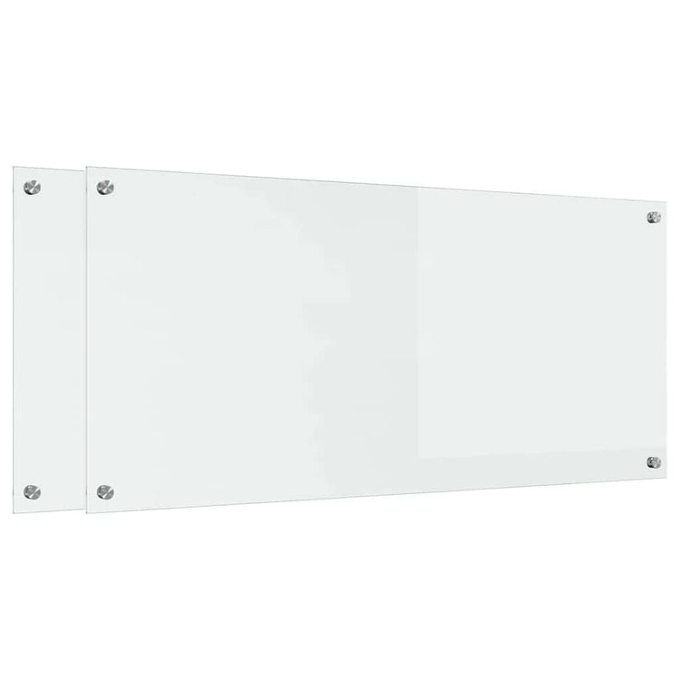 VidaXL crédence de cuisine 2 pcs transparent 110 x 50 cm verre trempé