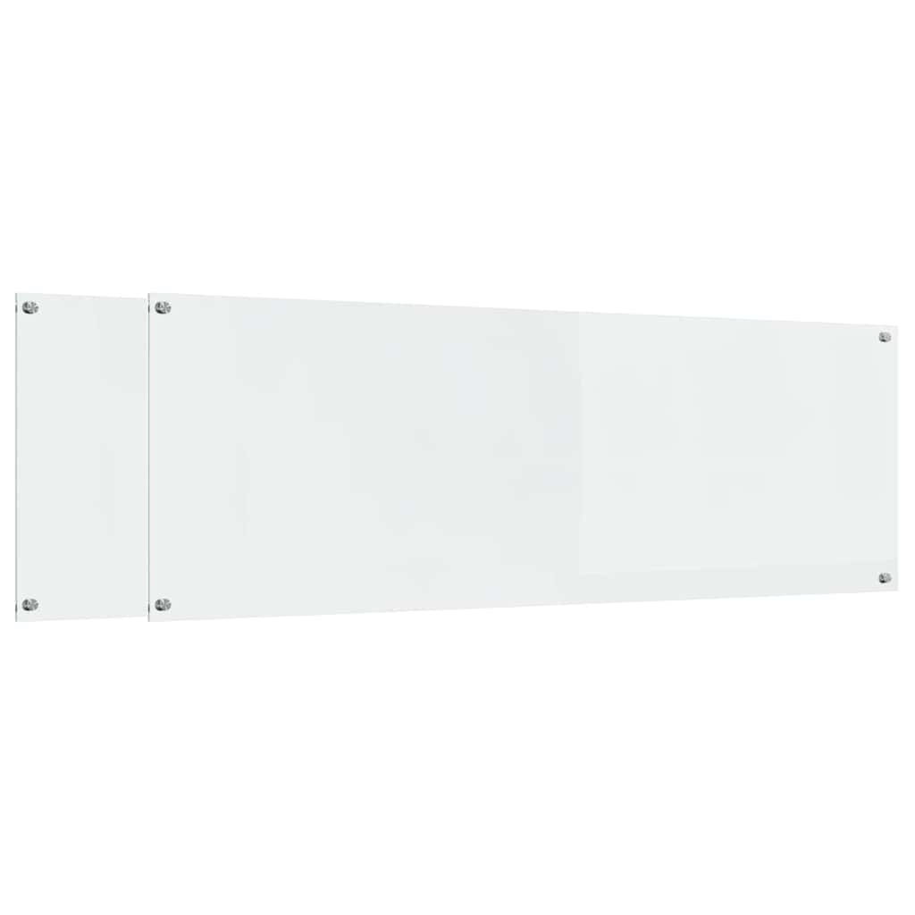 VidaXL crédence de cuisine 2 pcs transparent 120 x 40 cm verre trempé