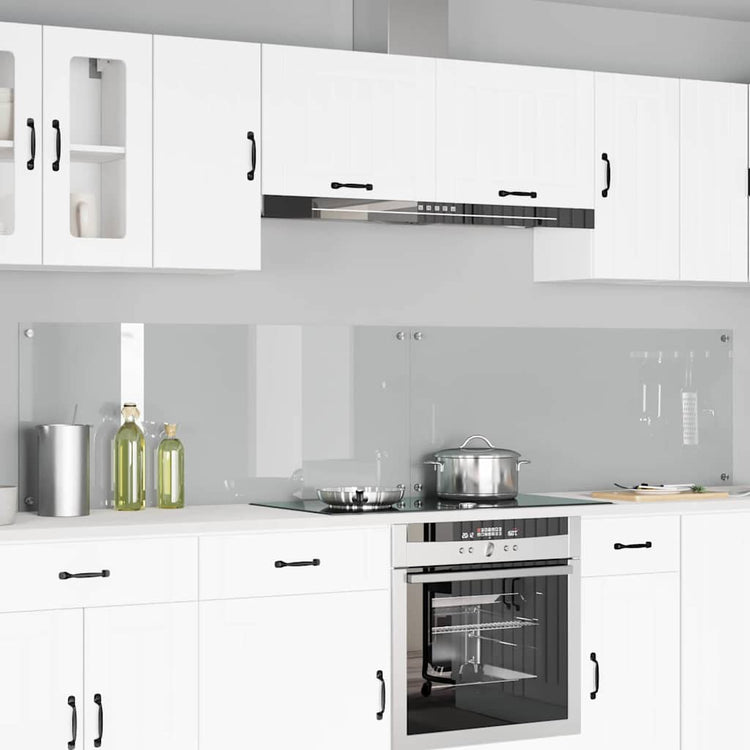 VidaXL crédence de cuisine 2 pcs transparent 120 x 50 cm verre trempé
