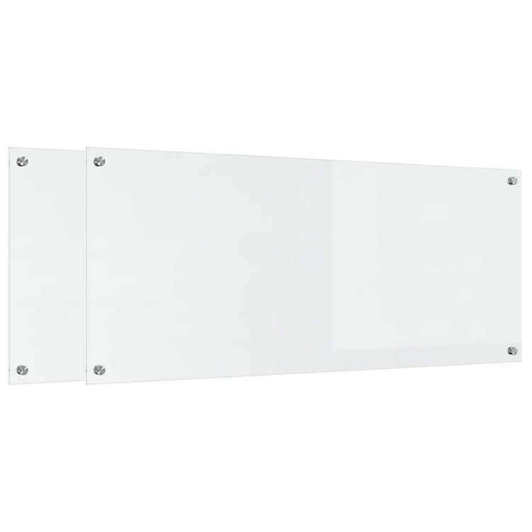 VidaXL crédence de cuisine 2 pcs transparent 120 x 50 cm verre trempé